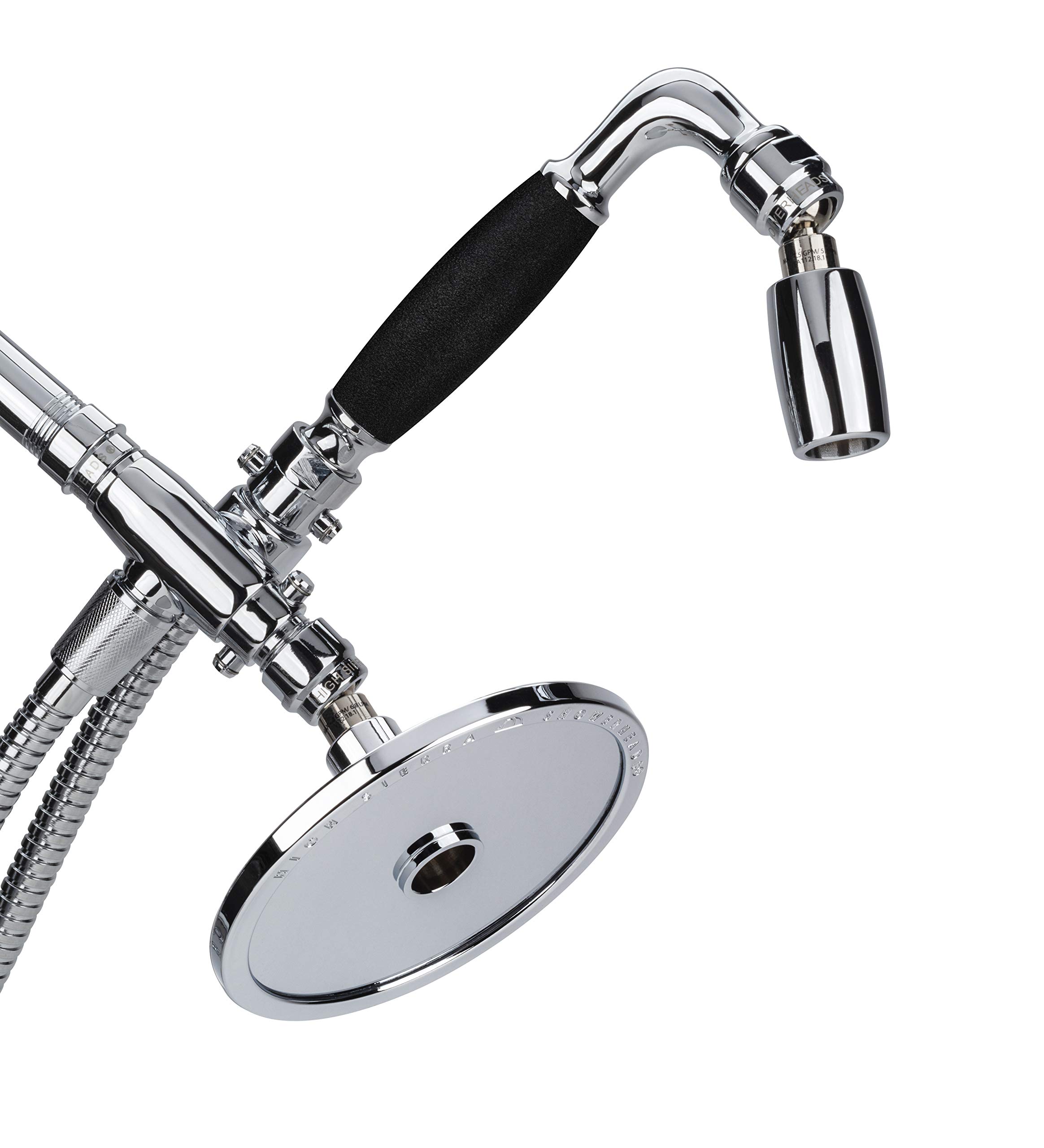 High Sierra All Metal 3-Way Shower Head & Handheld Combo - Chrome Finish with Slip-Free Grip | Perfect for Bathroom Renovation & Spa-Like Shower Experience