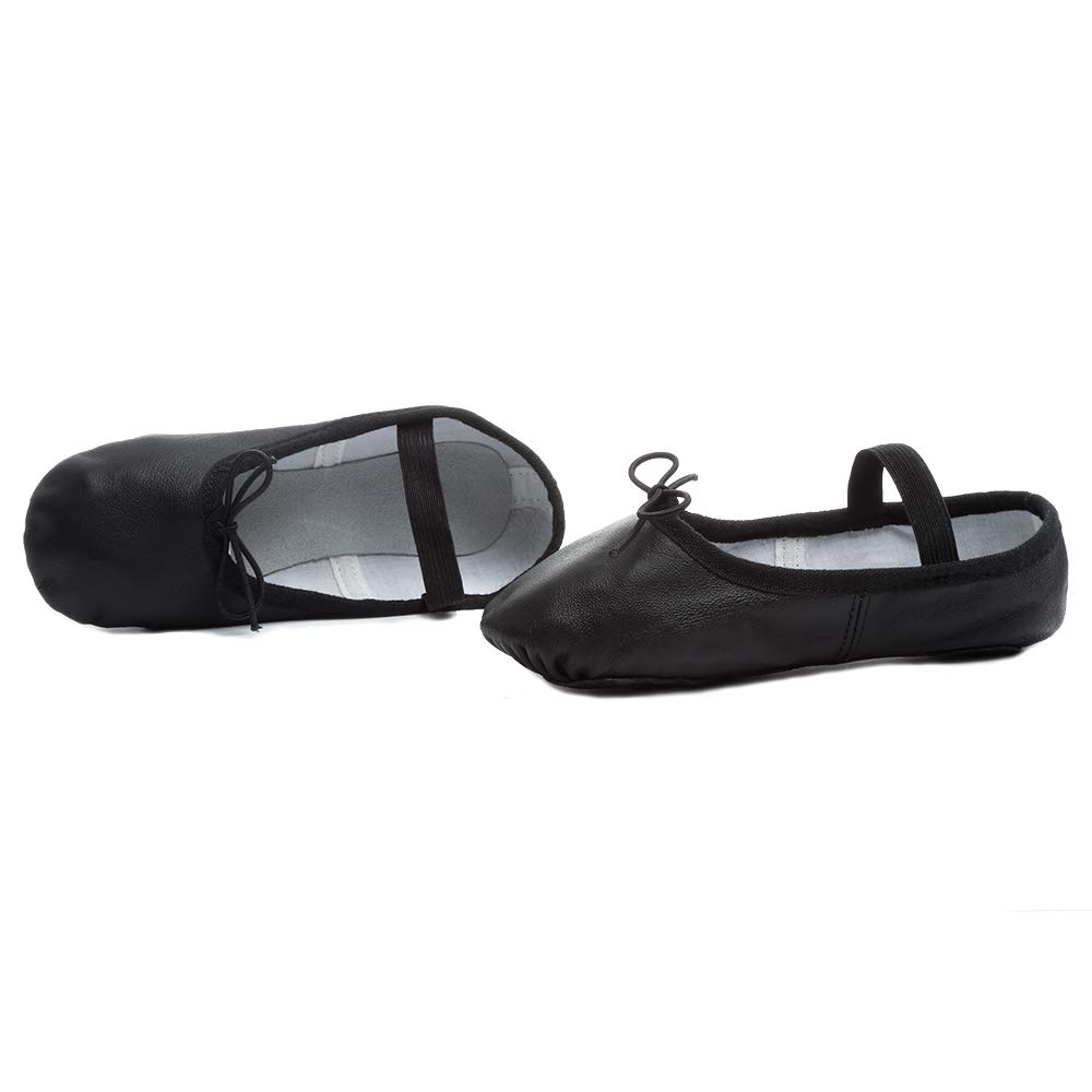 Premium Genuine Leather Ballet Shoes for Girls & Toddlers - Comfortable & Flexible Dance Shoes for Ballet Class, Recital & Practice