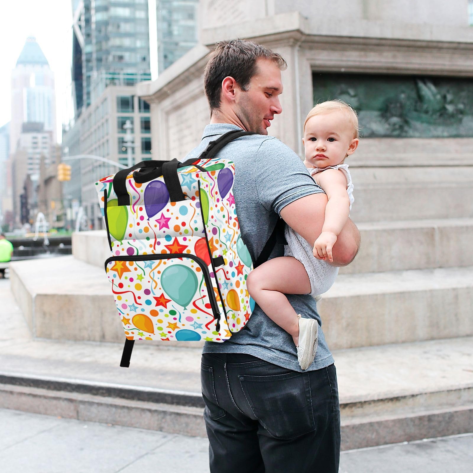 **SPRIPORT Baby Diaper Backpack - Waterproof Travel Nappy Changing Bag with Stroller Straps & Bottle Storage, Large Capacity for Boys & Girls - Perfect for Birthday Parties, Shopping, Hiking & Travel Essentials**    *(Use Case: Ideal for parents on-the-go, baby showers, family outings, and everyday diaper storage.)*