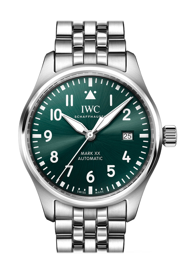 IWC Pilot's Watch Chronograph 40mm Green Dial Automatic Men's Watch IW328206 - Perfect for Aviation Enthusiasts & Luxury Collectors