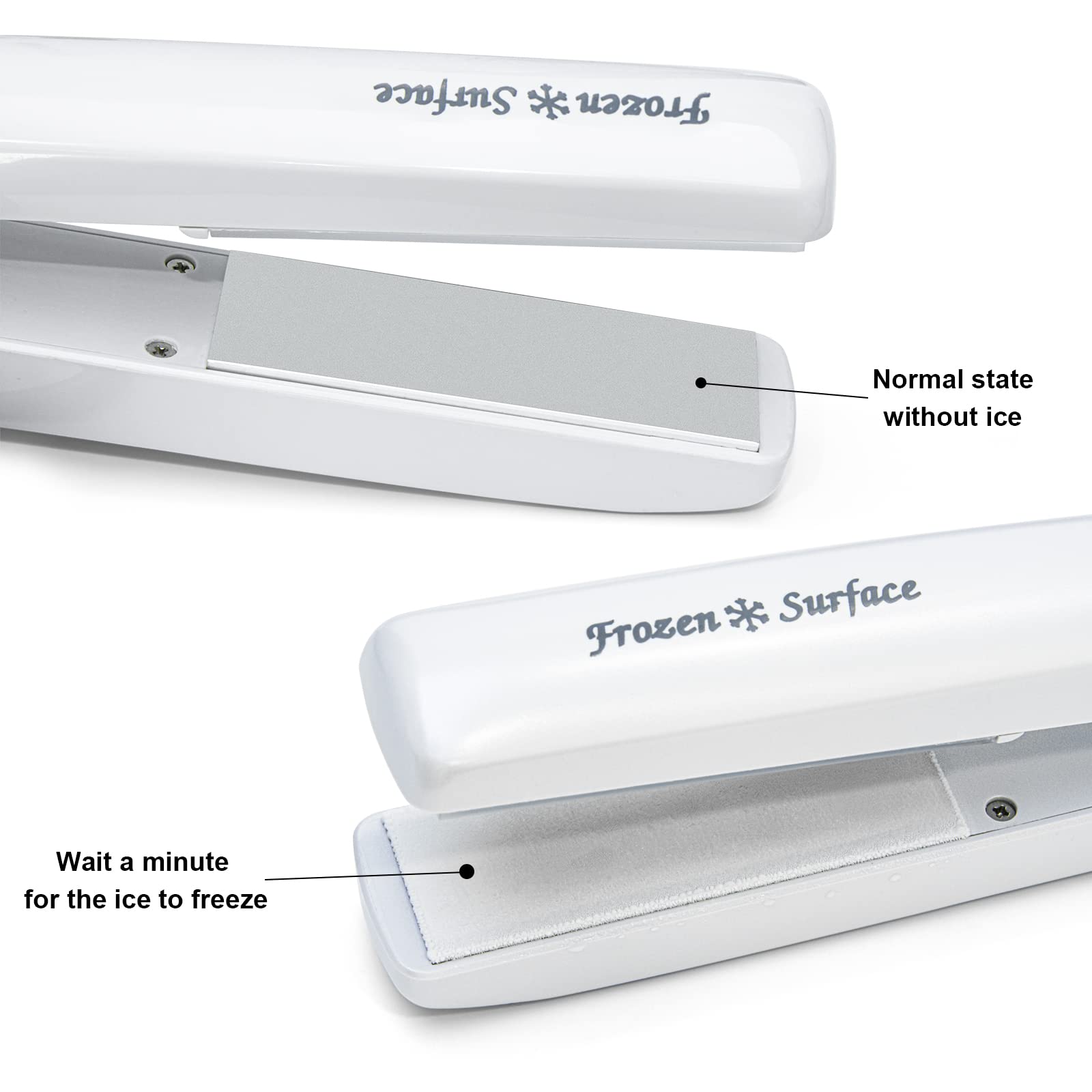 Elitzia ET1410 Upright Frozen Flat Hair Iron for Hair Coloring & Repair - Salon-Grade 15.8F Styling Tool for Damaged Hair | Perfect for Home Use & Professional Hairdressing Salons