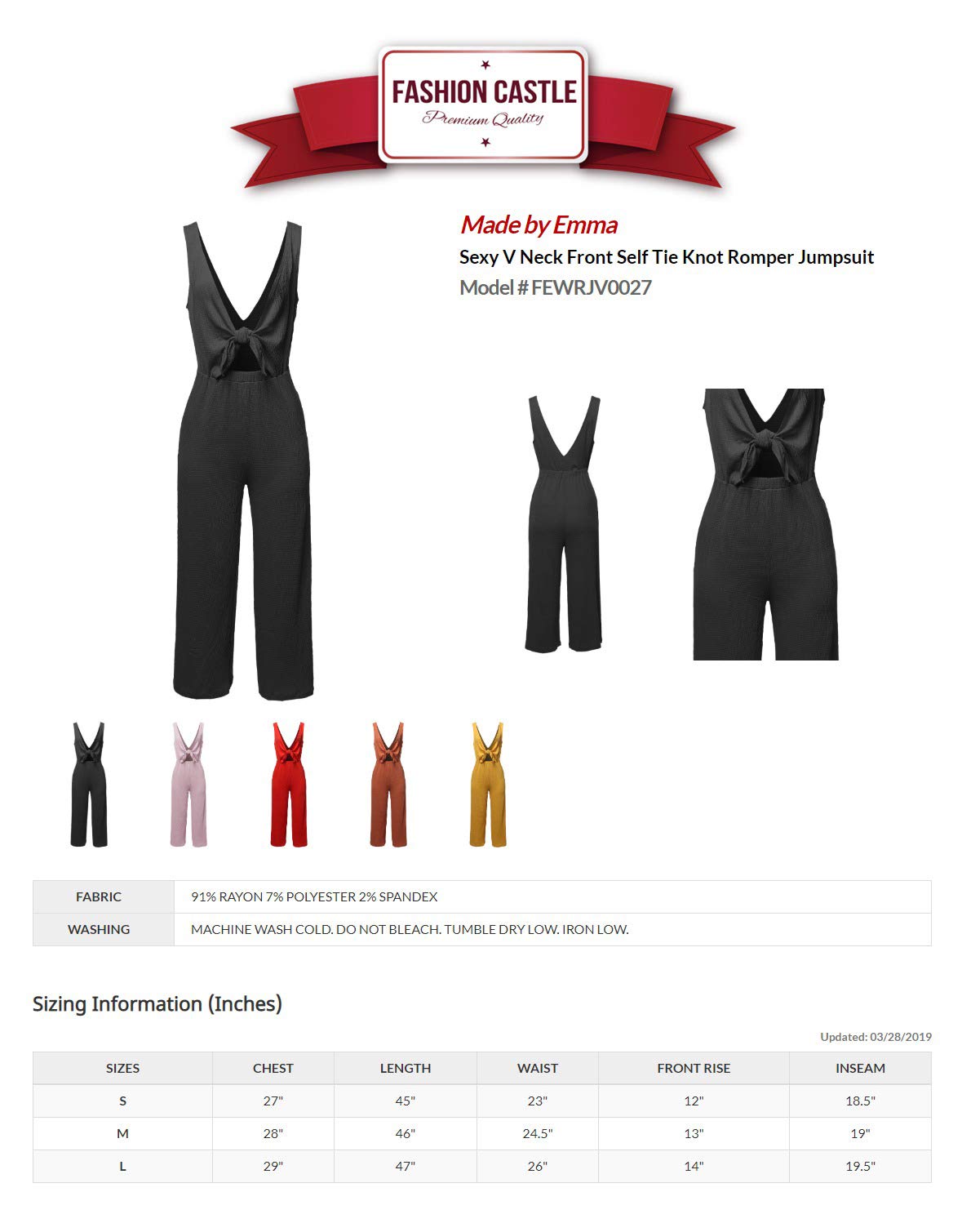 Emma Sexy V-Neck Front Self-Tie Knot Romper Jumpsuit - Mauve S | Women's Summer Outfits for Beach, Party & Date Night