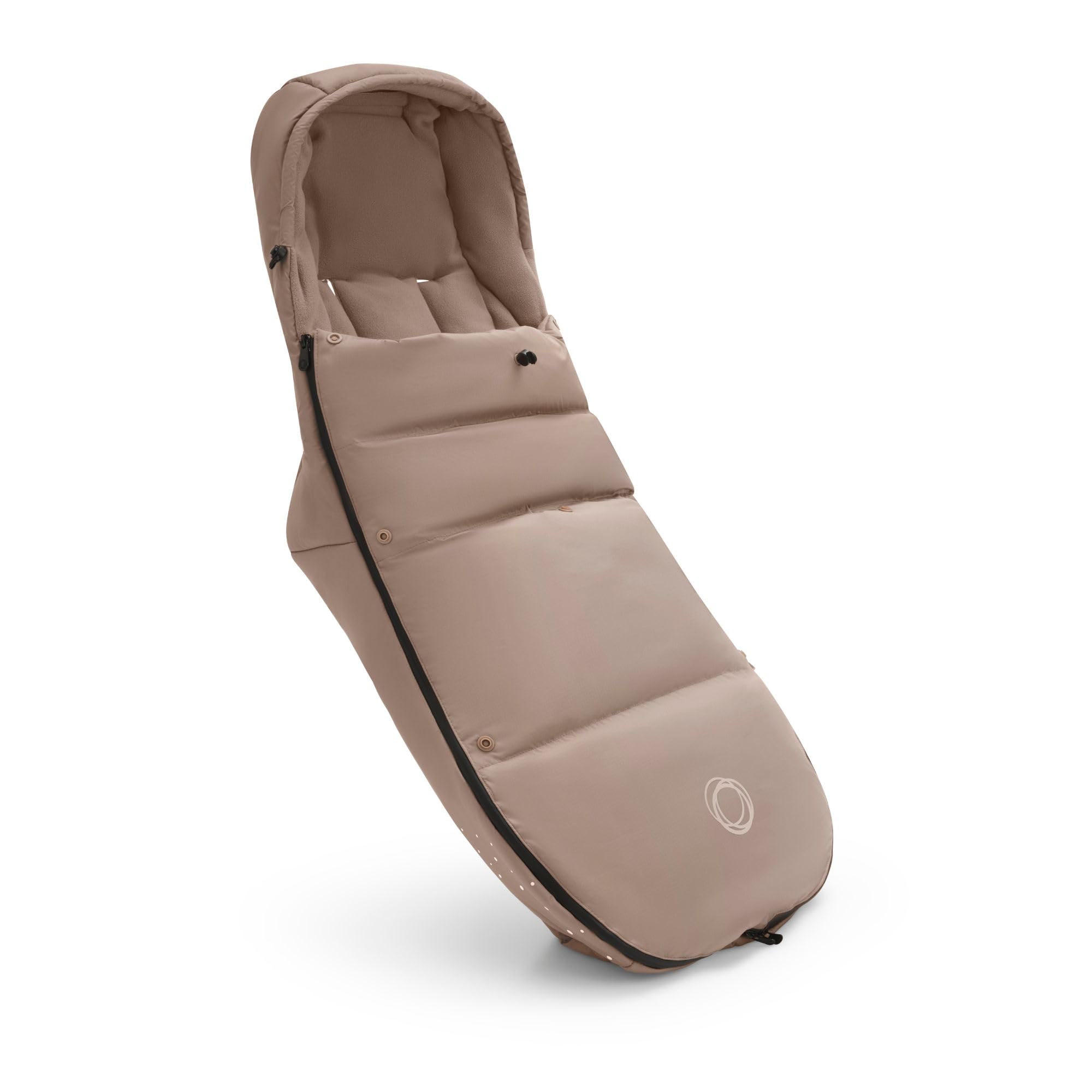 Bugaboo Performance Winter Footmuff - Weatherproof & Reflective Stroller Accessory for Cold Weather, Removable Climate Control (Dune Taupe) | Perfect for Winter Strolls, Outdoor Adventures & Baby Comfort