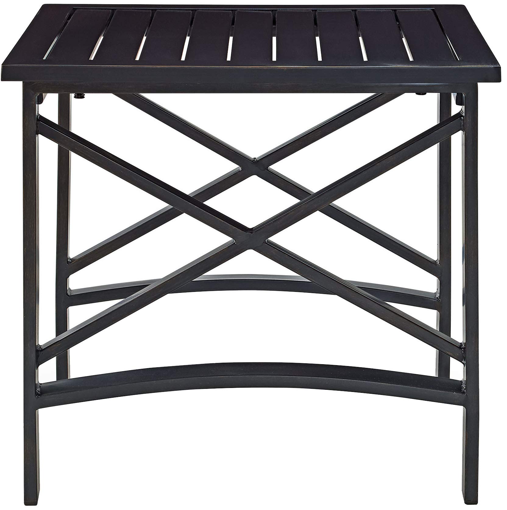 Crosley Kaplan Weather-Resistant Metal Outdoor Side Table - Oiled Bronze Finish - Perfect for Patio, Deck, Porch & Garden Furniture