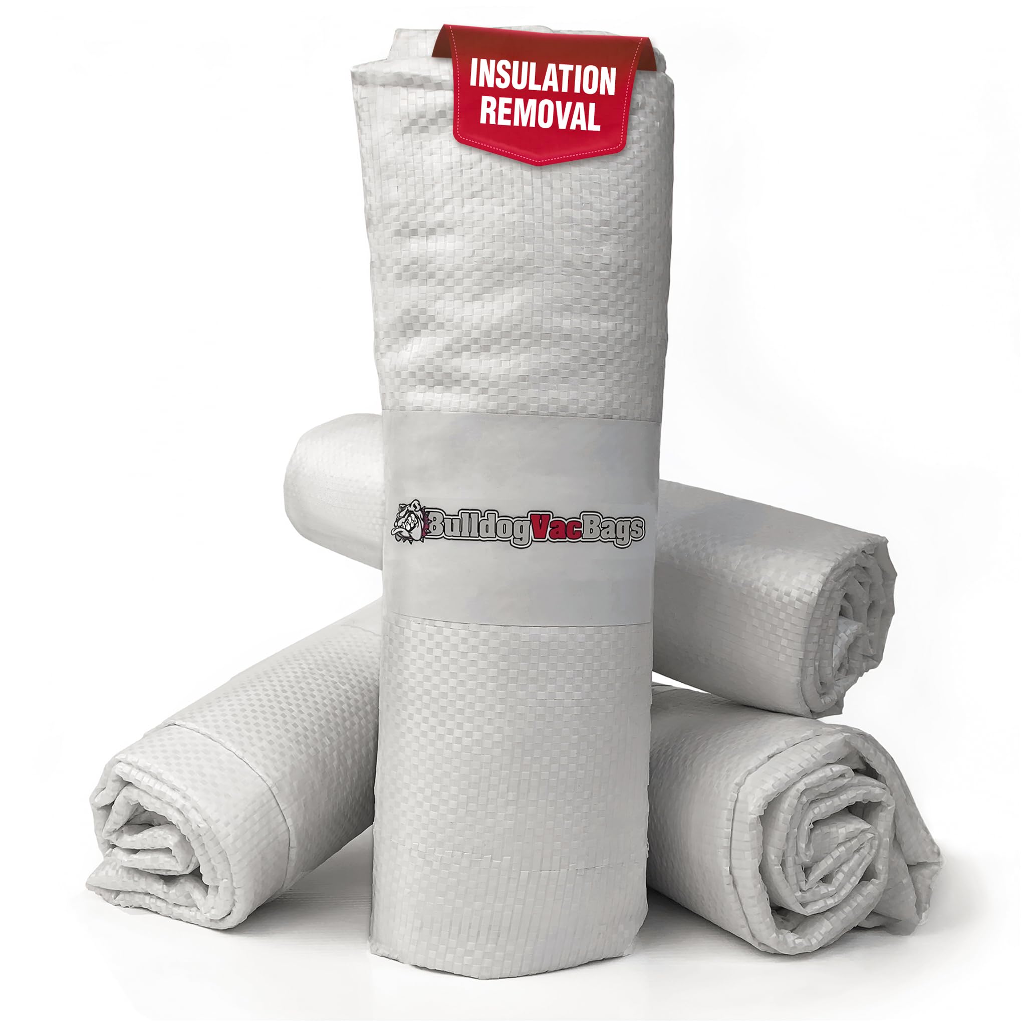 10 Heavy-Duty Insulation Removal Vacuum Bags - Bulldogvacbags (105 Cubic Ft Capacity, 400 lbs Weight Limit) for Attic Cleaning, Construction Debris Removal & Home Renovation Projects