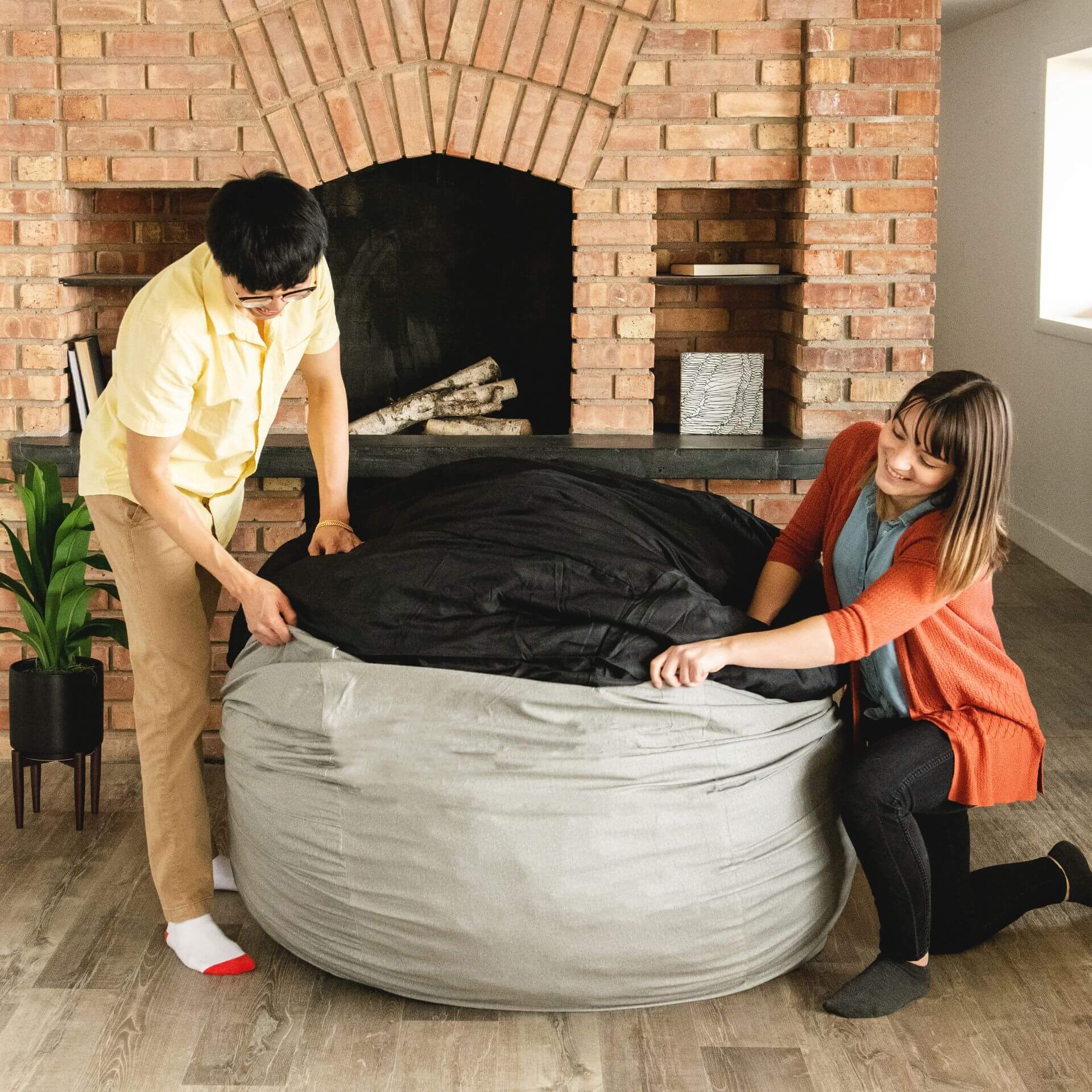 FUF Large Dog Bed with Removable Washable Cover - Soft Orthopedic Pet Bed for Large Dogs, Perfect for Living Room, Bedroom or Crate