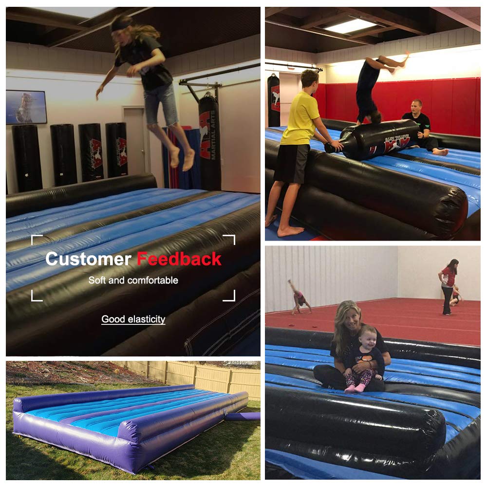 Inflatable Tumble Track for Gymnastics Training - Portable Air Floor Mat for Home & Gym Use - Perfect for Kids and Adults Tumbling Practice