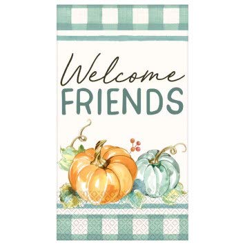Welcome Friends Guest Paper Towels - 16 Count | Soft & Absorbent for Parties, Events & Home Use