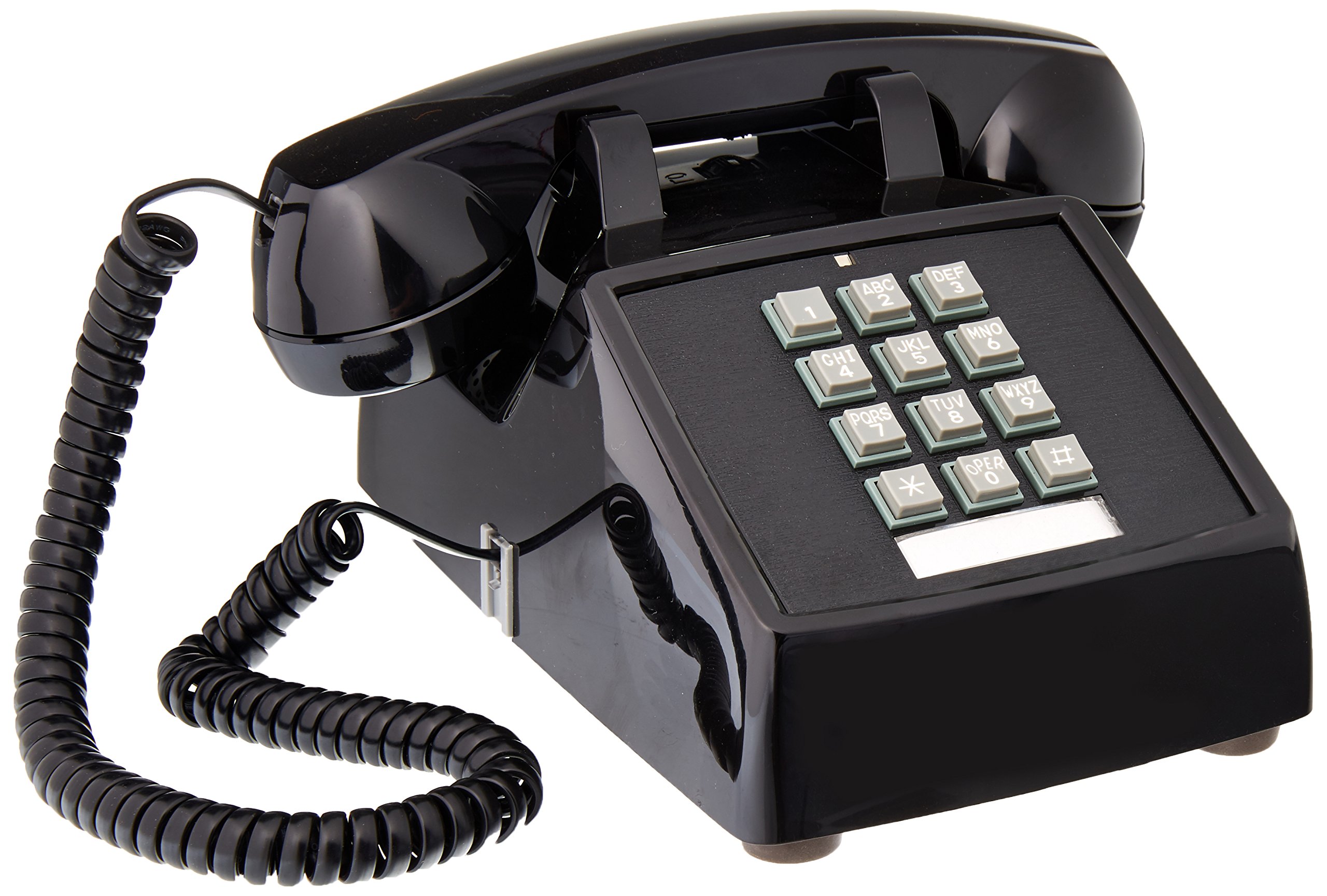 Cortelco 250000-VBA-20M Black Corded Desk Telephone - Reliable Office Phone for Business, Home & Call Centers | Durable Design with Clear Sound Quality