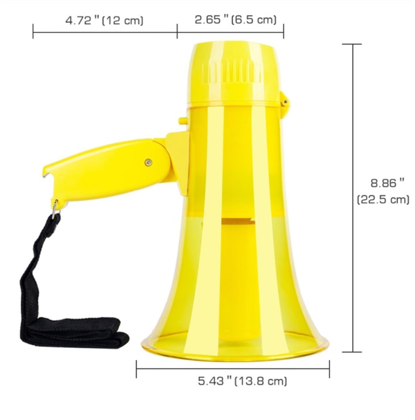 Portable Stadium Megaphone with Microphone - Loud Bullhorn Speaker for Sports Events, Football Games & Outdoor Activities - Perfect for Cheering, Coaching & Crowd Control