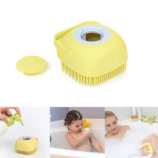 Soft Silicone Bath Brush with Hooks - Exfoliating & Massaging Shower Scrubber for Smooth Skin - Perfect for Back Scrubbing, Body Cleansing & Relaxation