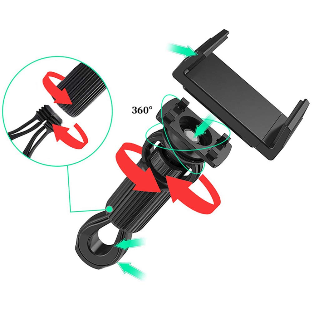 LIOOBO Motorcycle Phone Mount Holder for Bike & Car - GPS Riding Accessory