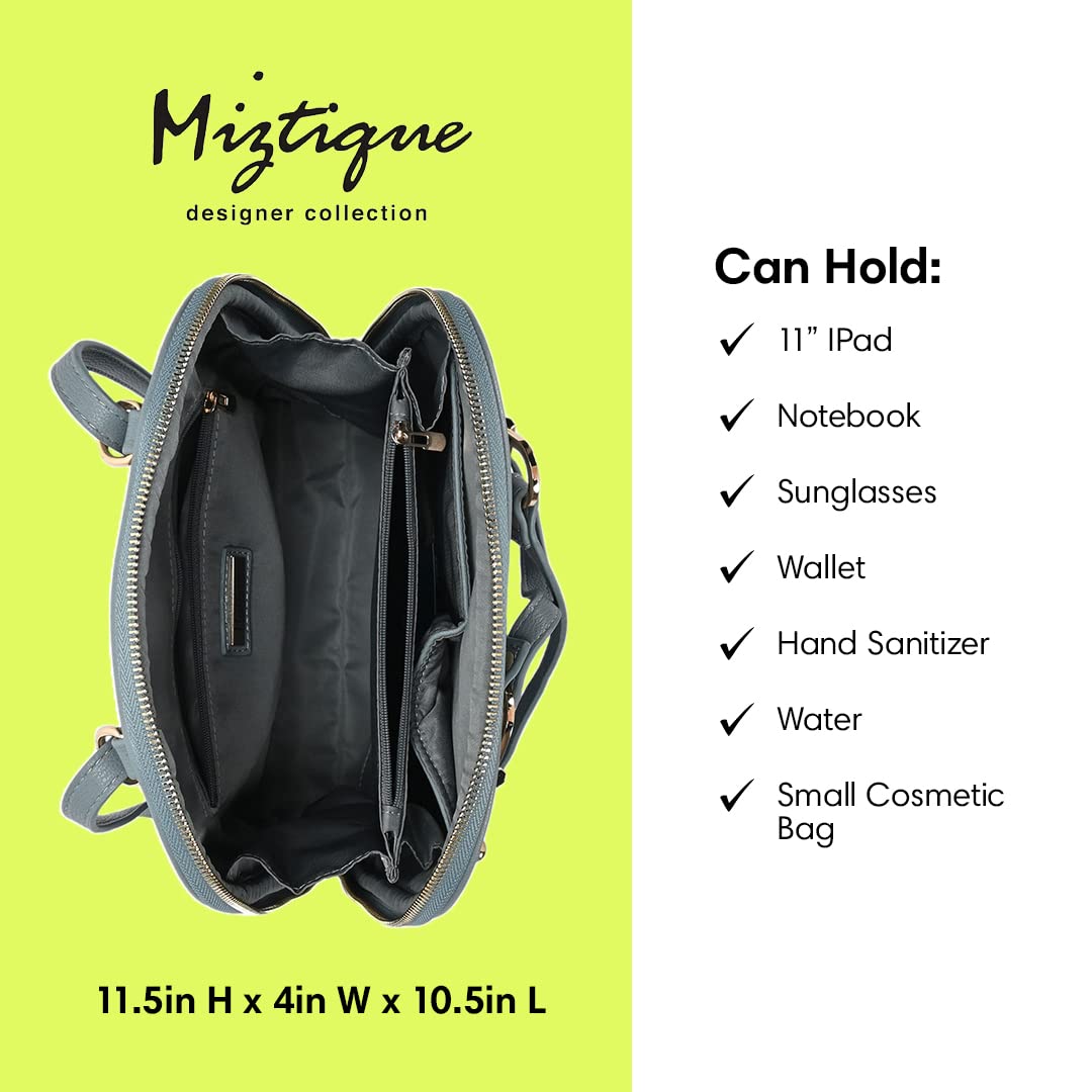 Miztique The Daisy Convertible Backpack Purse for Women - Soft Vegan Leather Crossbody Bag with Adjustable Straps | Perfect for Travel, Work & Everyday Use