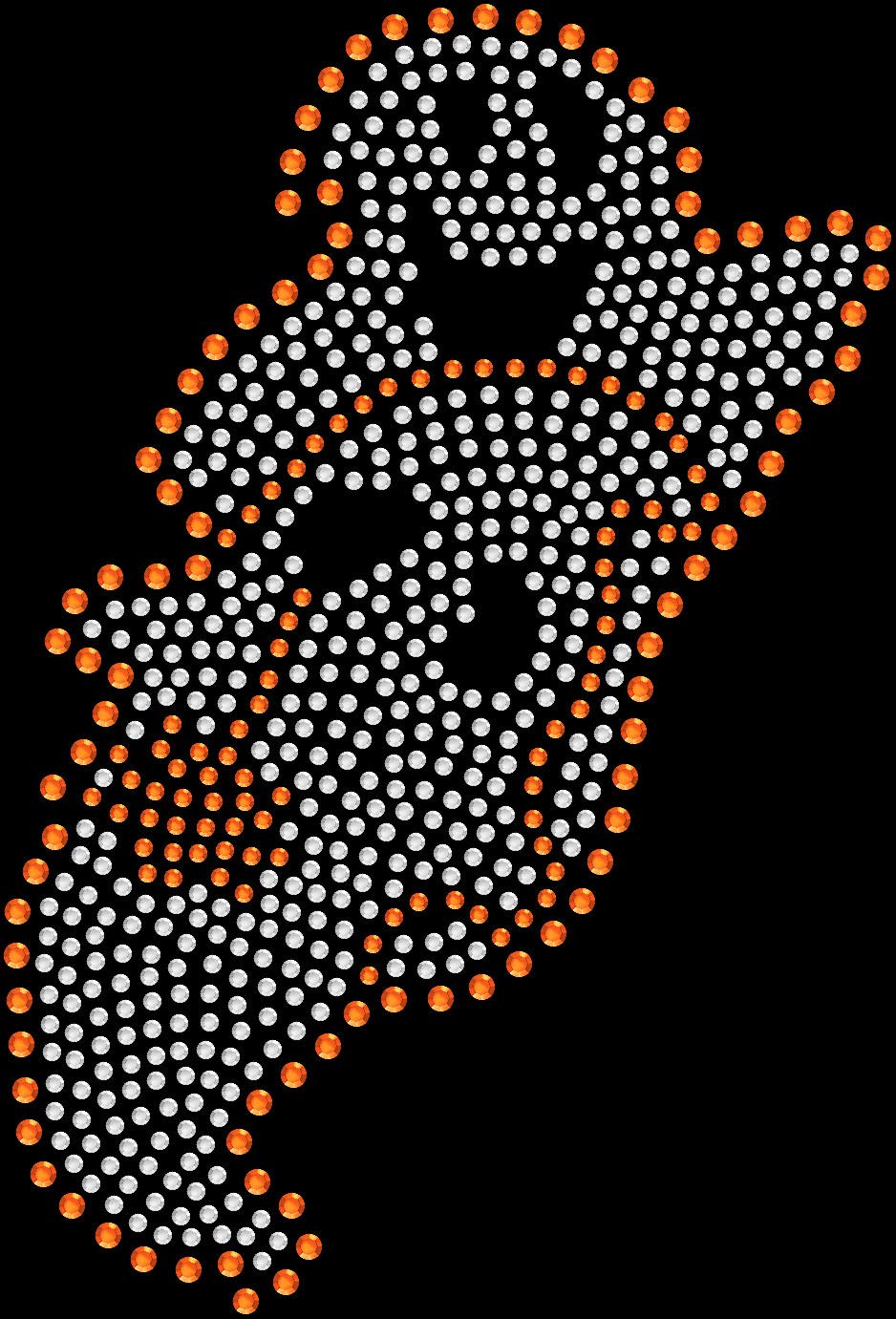 DIY Rhinestone Bling Sparkle Iron-On Transfer - Halloween Ghost Design for T-Shirts, Hoodies & Bags | Perfect for Costume Parties, Trick-or-Treating & Spooky Decor
