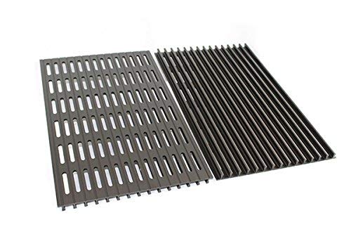 MHP Gas Grill JNR Sear Magic Ribbed Anodized Aluminum Cooking Grate Set - Heavy Duty Replacement Grates for BBQ & Outdoor Cooking - Perfect for Backyard Grilling, Camping & Tailgating Parties