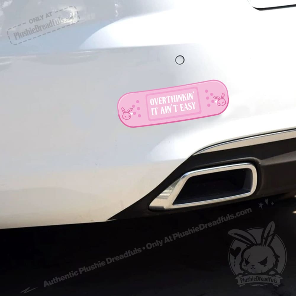 Plushie Dreadfuls Emotional Support Car Decal Stickers - Funny Cute Bandage Design for Vehicle Windows, Laptops & Water Bottles - Perfect for Anxiety Relief and Mental Health Awareness