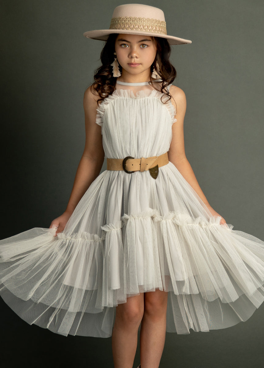 Loie Cream Dress - Elegant Women's Summer Dress for Casual Wear, Parties & Special Occasions