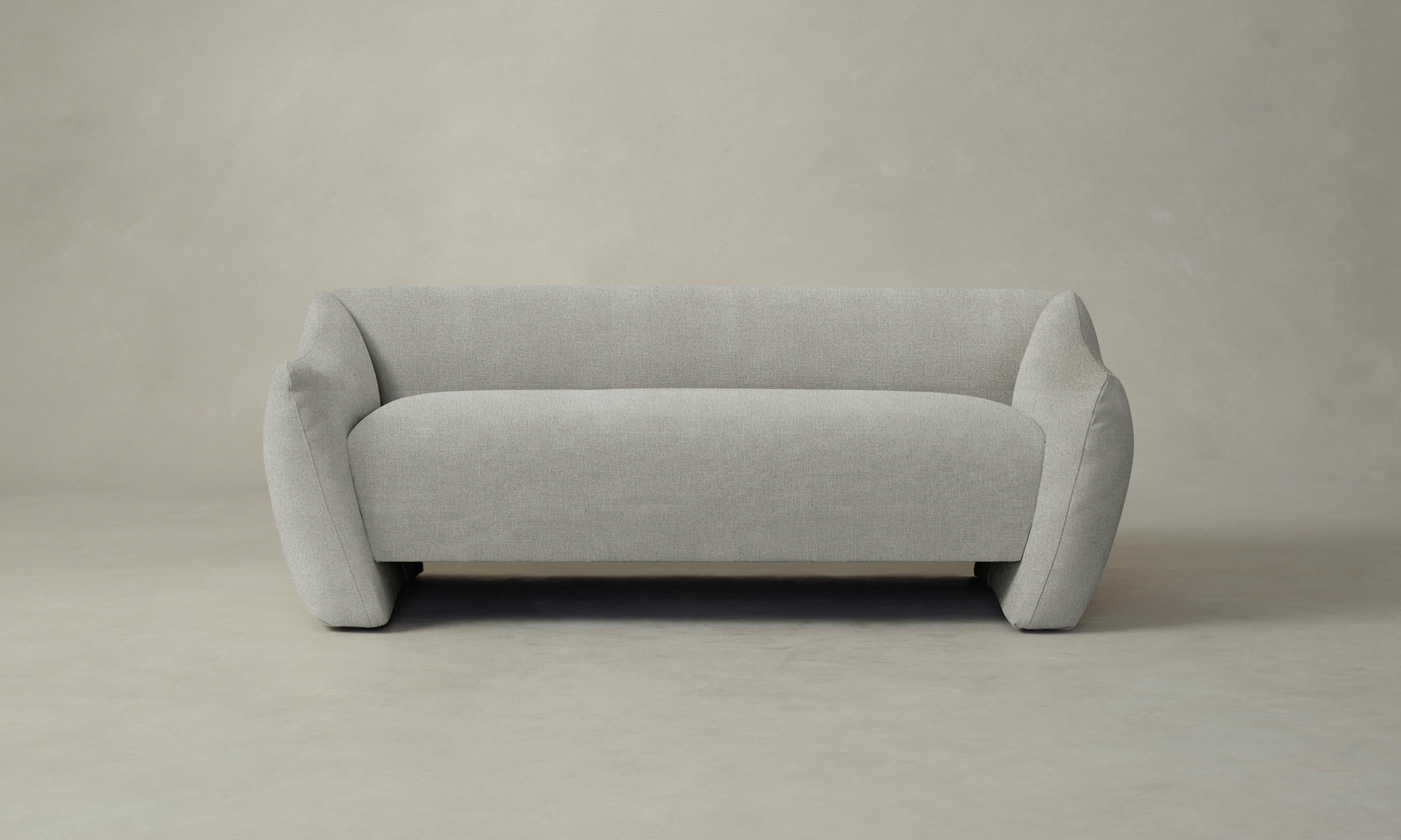 The Bond Settee Performance Mélange Weave Flint - Modern Comfortable Sofa for Living Room, Office & Lounge Areas