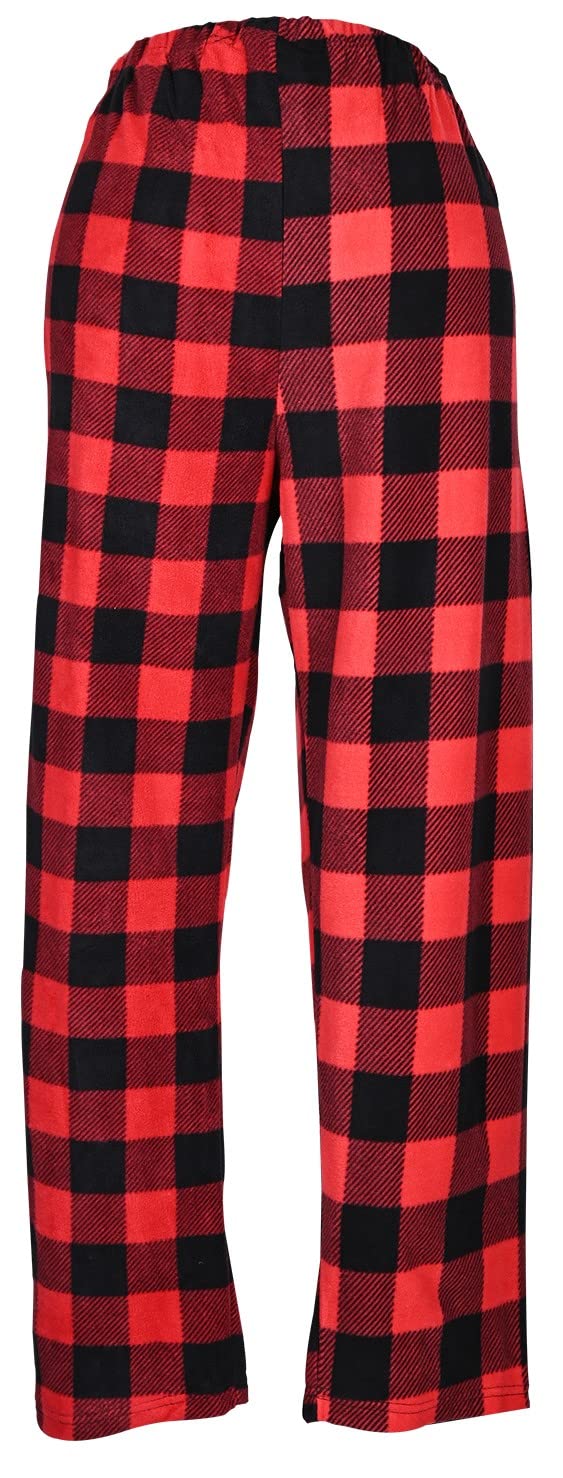 **Warm Fleece Plaid Pajama Pants for Boys Size 8-18 - Cozy Winter Sleepwear & Holiday Christmas Pajamas - Perfect for Bedtime, Lounging & Family Gatherings**