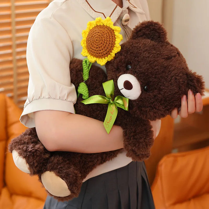 40cm Kawaii Rose Teddy Bear Stuffed Animal - Cute Valentine's Day Gift for Girlfriend, Couples & Kids (Perfect for Anniversaries, Birthdays & Romantic Surprises)