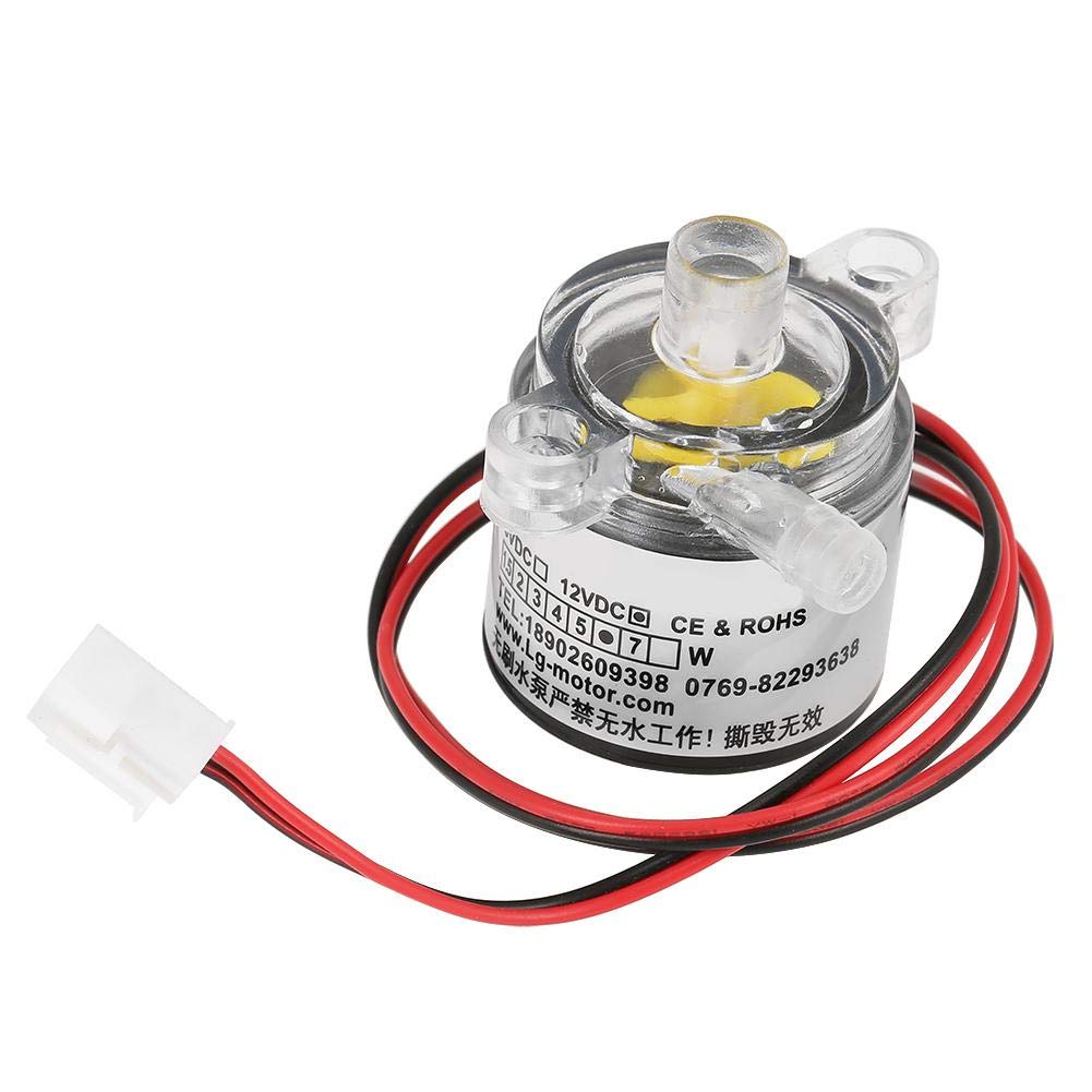 12V Mini Brushless DC Food Grade 6W Submersible Water Pump for Drinking Fountain, Juicer, Aquarium, Small Fish Pond & Solar Systems - 2L/min Flow Rate - Ideal for Home, Office & Outdoor Water Features