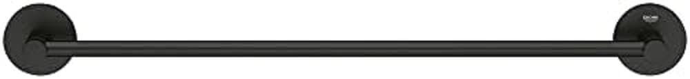 GROWE 40688A01 Essentials Towel Bar - Modern Hard Graphite Finish Bathroom Accessory for Stylish & Functional Home Decor - Perfect for Bathrooms, Kitchens & Laundry Rooms