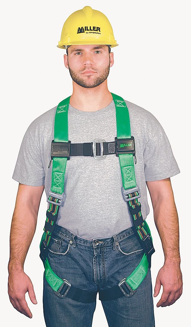 Premium Full Body Safety Harness - S/M Size, 400 lb Capacity, OSHA Compliant, Adjustable Straps, Lightweight & Durable for Construction, Roofing, and Fall Protection Work