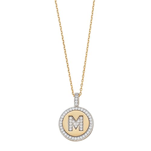 Sterling Silver Initial Necklace for Women - Cubic Zirconia Circle Letter Pendant - Personalized Jewelry Gift for Birthday, Anniversary & Everyday Wear