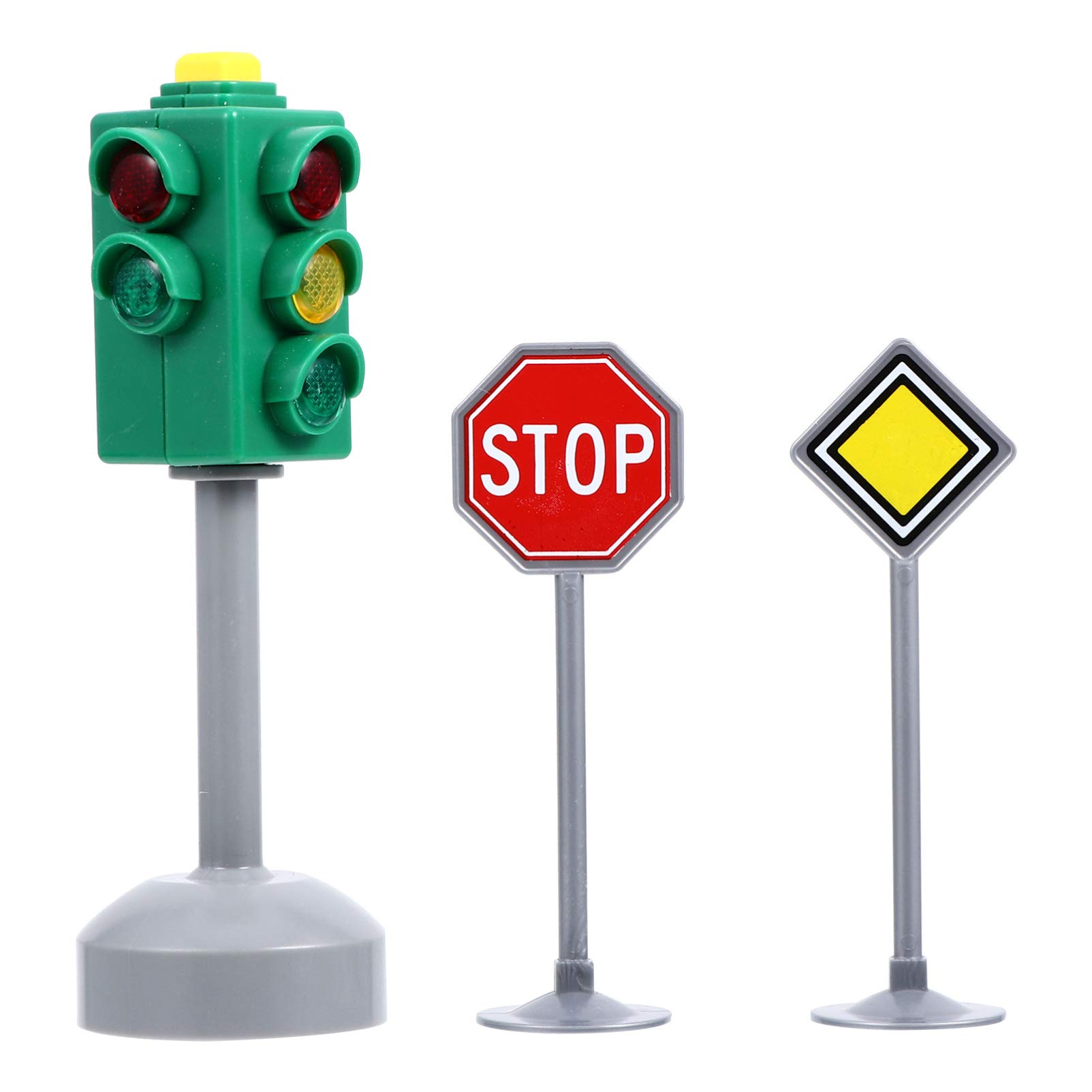 TOYANDONA Traffic Signs Toy Set - Multicolored Road Light, Stop Safety Traffic Maker, Crosswalk Signal Toy for Kids - Perfect for Birthday Gifts, Educational Play & Road Safety Learning Scenarios