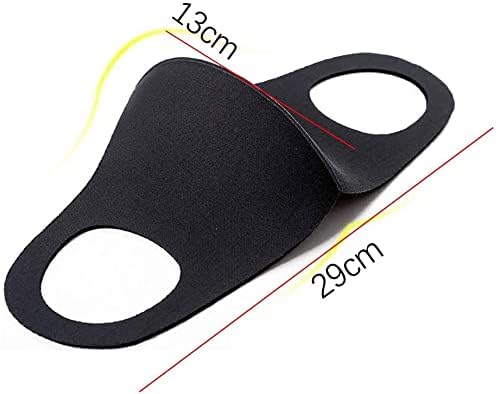 PITRESHWAR® Black Face Mask with Elastic Ear Loops - Reusable, Breathable & Comfortable for Daily Use, Travel, and Outdoor Activities