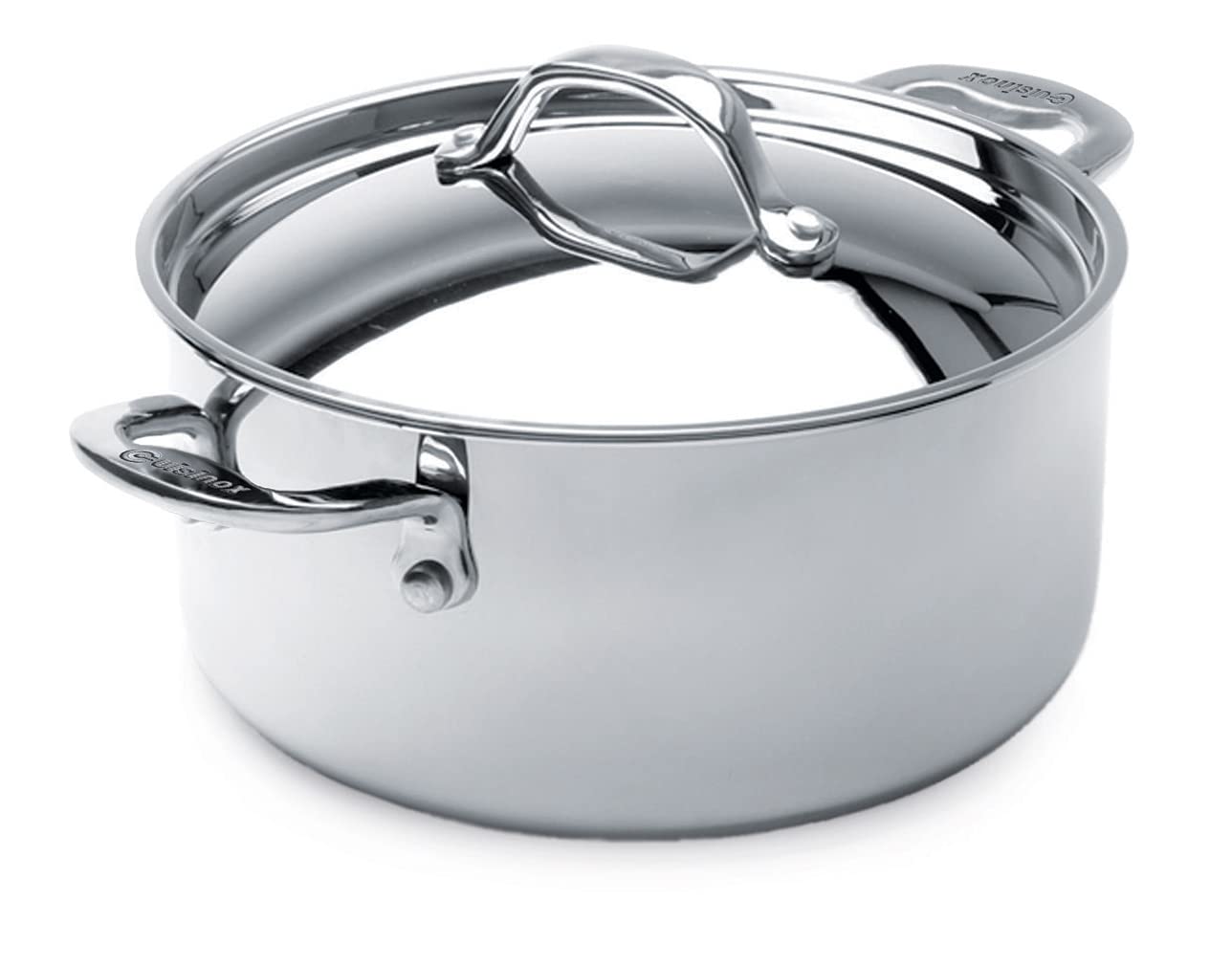 Premium Cuisinox Super Elite 3-Quart Stainless Steel Covered Dutch Oven - 7 Inch Heavy Duty Pot for Baking, Stewing & Slow Cooking - Perfect for Soups, Casseroles & Family Meals