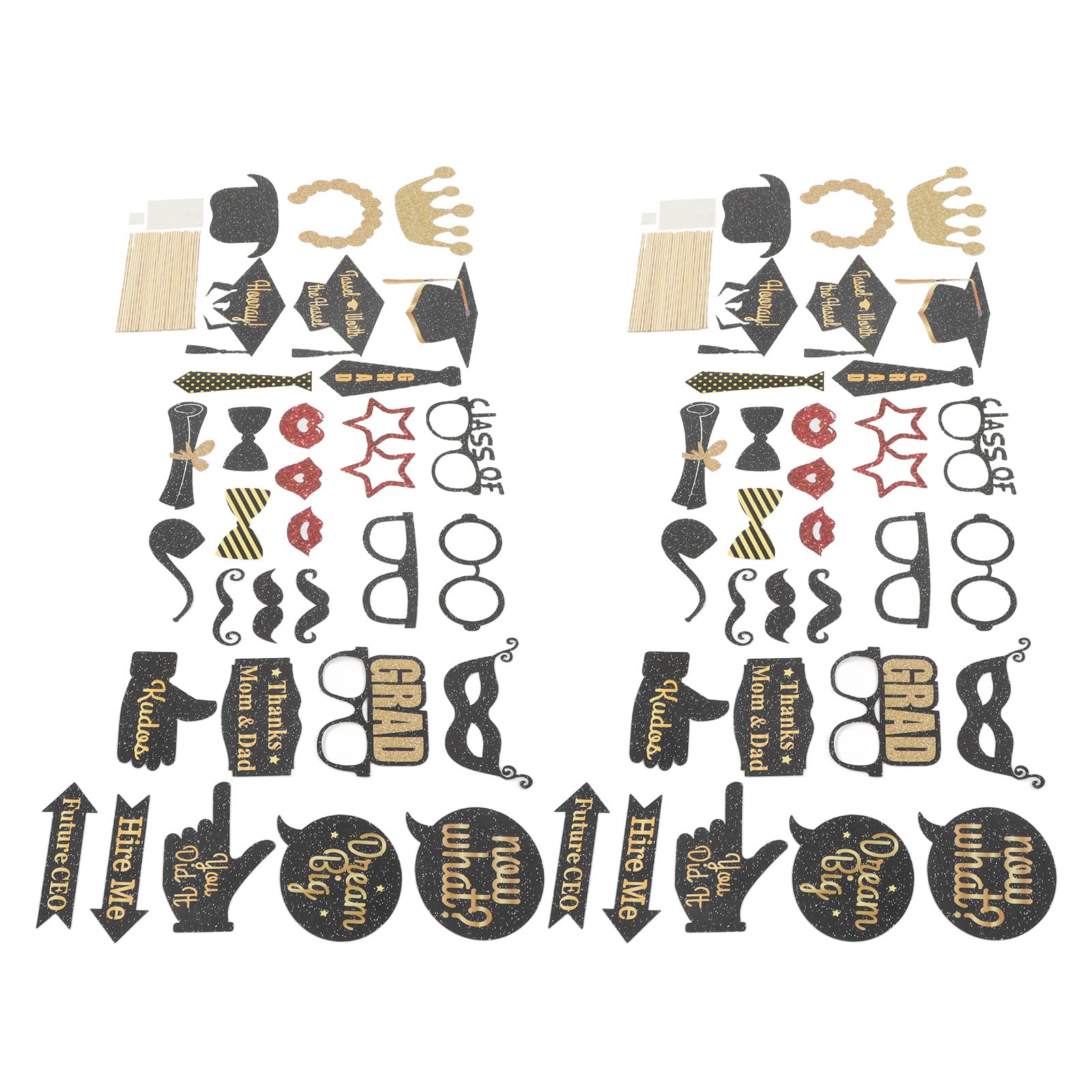 Premium Graduation Photo Booth Props Kit - 62-Piece Set for Graduation Party Decorations | High-Quality Paper Card Cutouts for Graduation Cap, Diploma & Celebration Scenes | Perfect for Graduation Ceremony, Party Backdrops & Social Media Photos