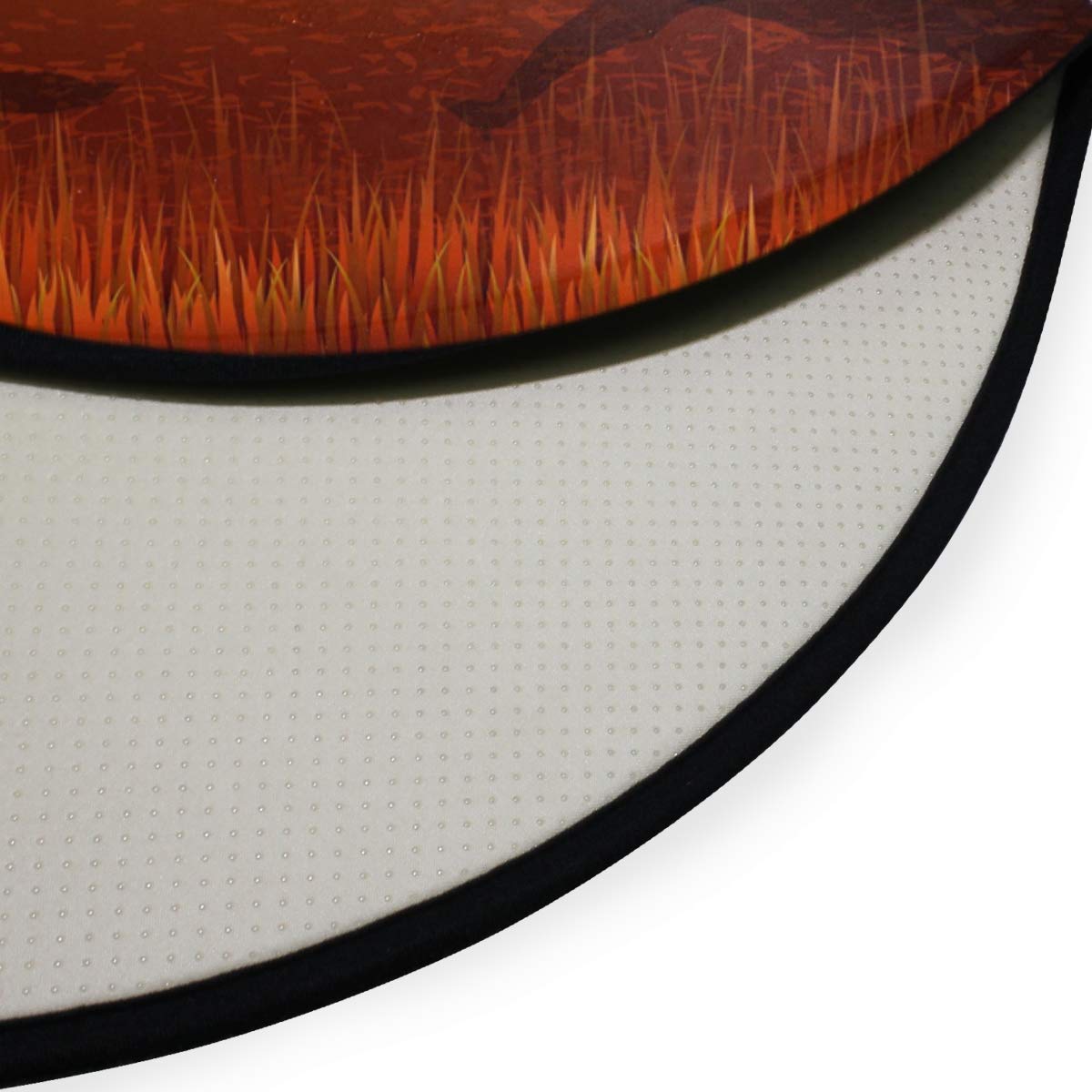 ALAZA African Giraffe Sunset Round Area Rug - 3' Diameter (92 cm) Soft Non-Slip Floor Mat for Living Room, Bedroom, Nursery | Boho Chic Home Decor for Cozy Spaces