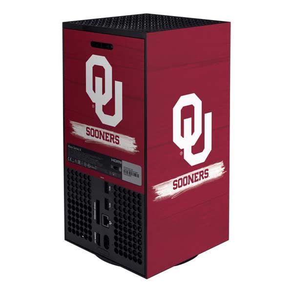 Official University of Oklahoma Sooners Gaming Skin Decal for Xbox Series X Bundle - Custom Protective Cover with Team Logo - Perfect for Gamers, Collectors & OU Fans