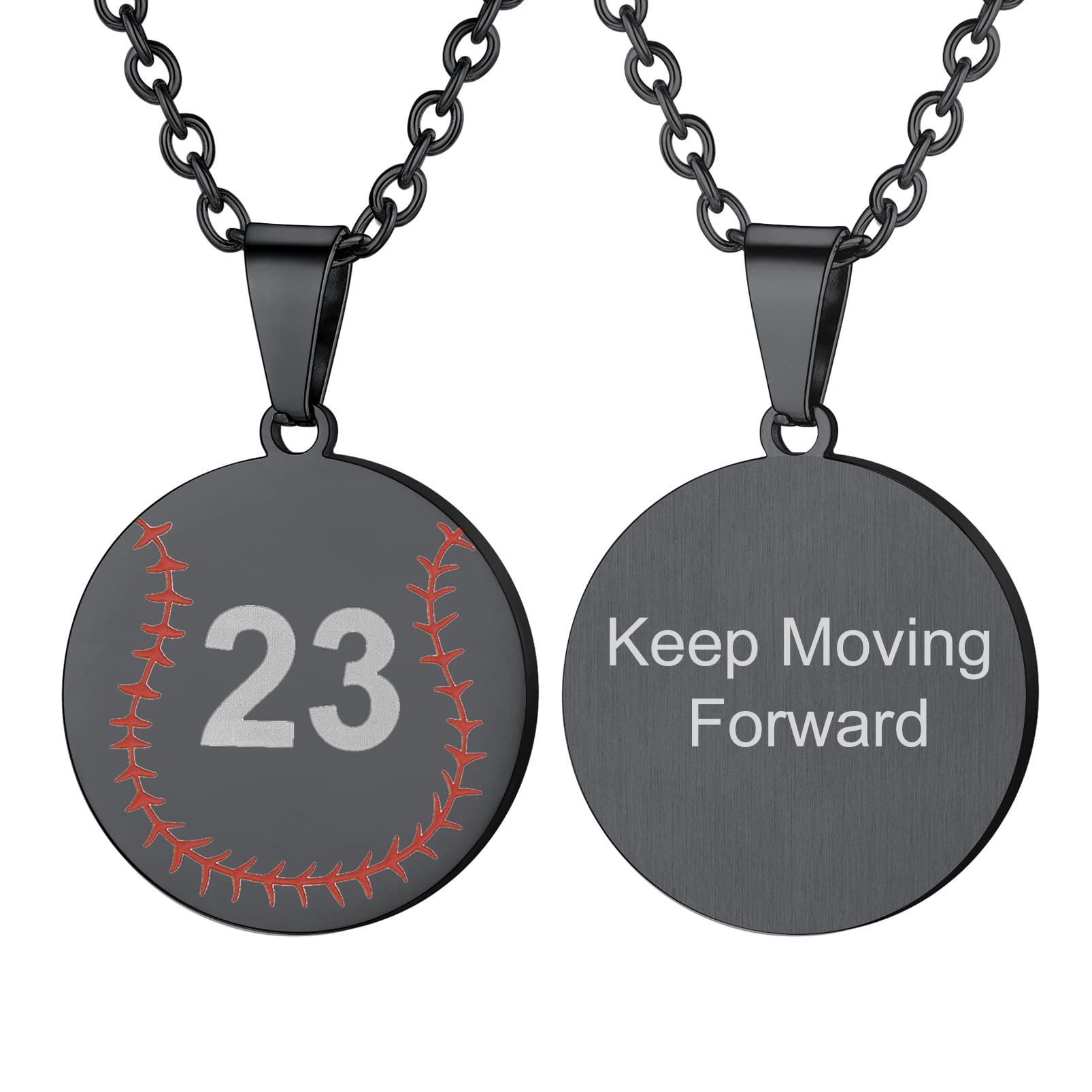 PROSTEEL Baseball Necklace for Men & Teen Boys - Stainless Steel Softball Pendant Chain - Adjustable 22-24 Inch Sports Jewelry with Gift Box - Perfect for Baseball Games, Gifts & Everyday Wear