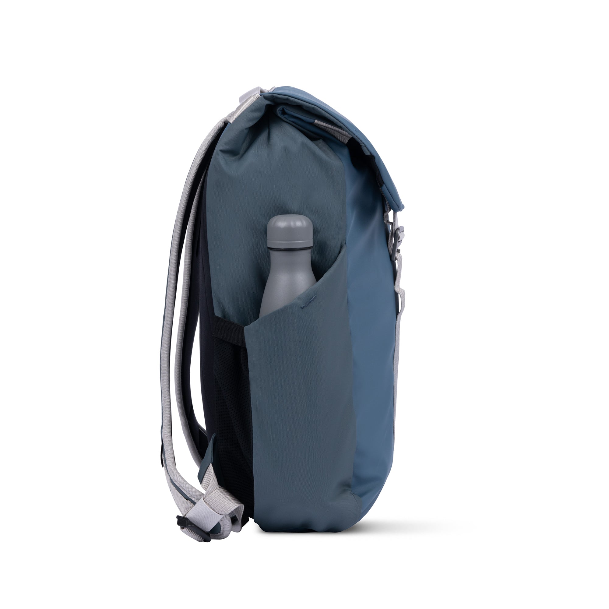 Waterproof Flap Backpack for Outdoor Adventures - Hiking, Camping & Travel Gear - Marine Blue Durable Rucksack