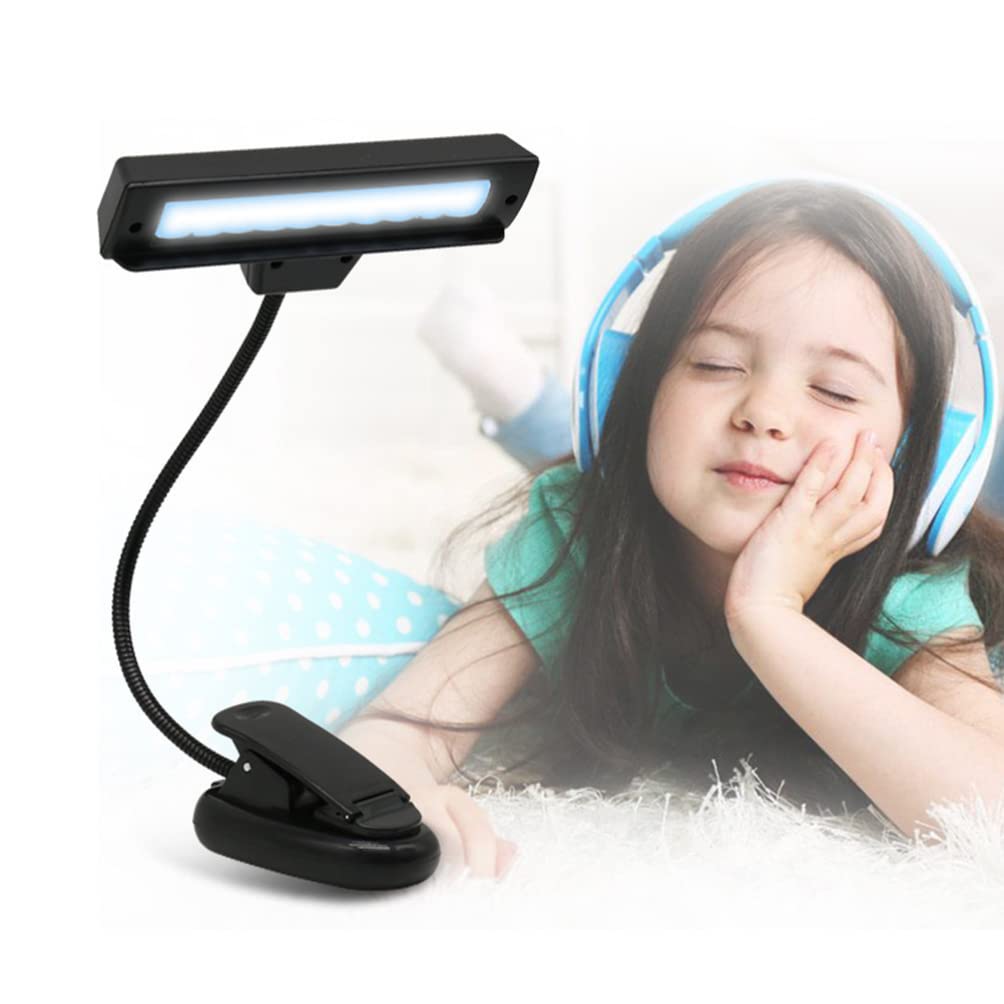 Balacoo Adjustable Gooseneck LED Desk Lamp with Clip - USB Powered Music Stand Light for Reading, Studying & Eye Protection - Perfect for Piano, Violin Practice & Office Workspace