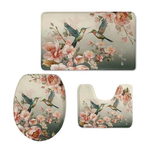 Vintage Flower Hummingbird