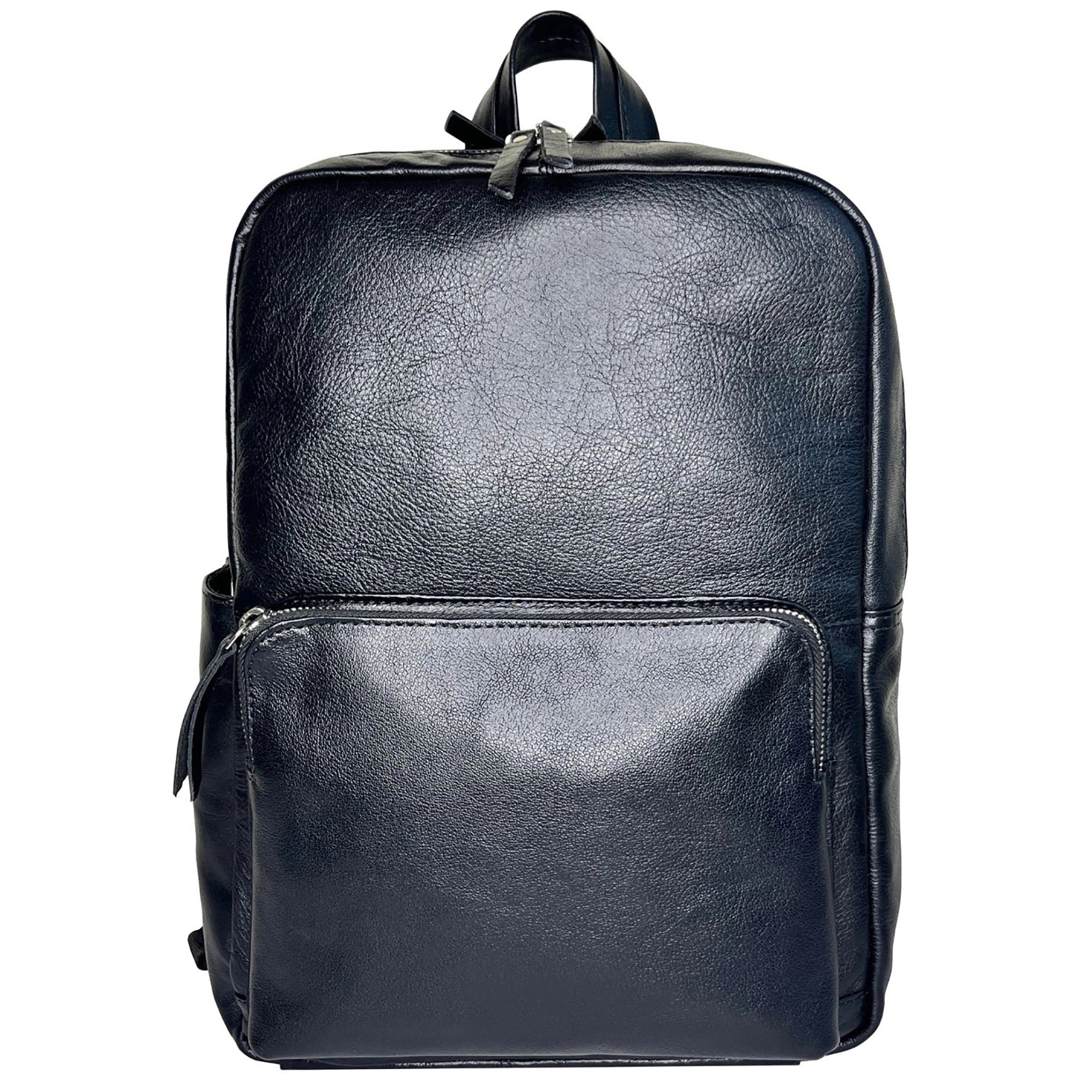 Premium Genuine Leather Laptop Backpack for Men & Women - Waterproof Business Travel Backpack with USB Charging Port - Perfect for Work, College & Daily Commute