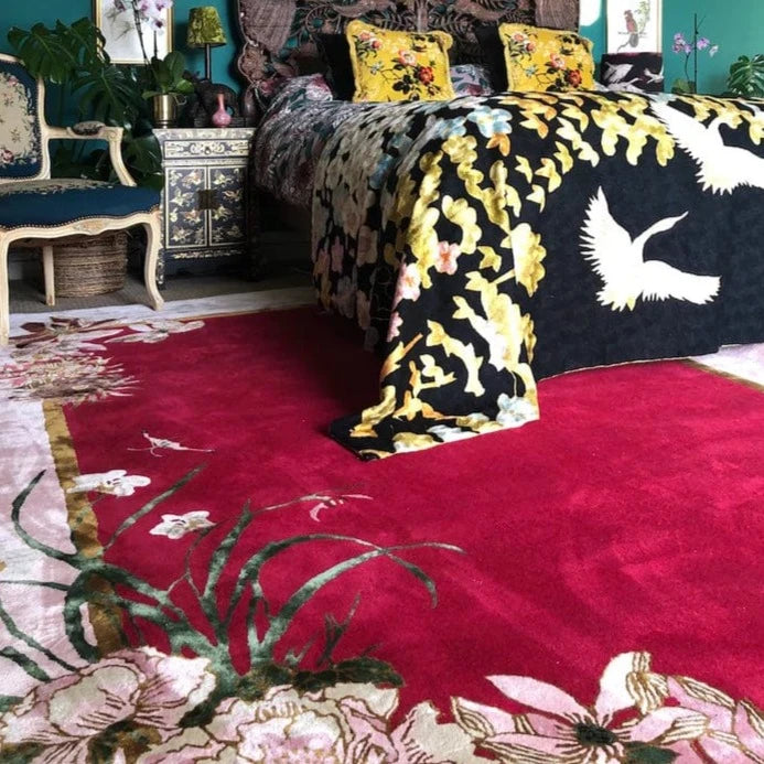 Hand Tufted Boho Rug - Peace Love & Joy Design - Soft & Durable - Perfect for Living Room, Bedroom, Nursery Decor - PRE ORDER
