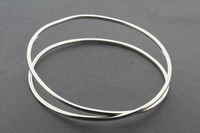 Eternity Bangle Bracelet for Women - Sterling Silver 925 Adjustable Elegant Jewelry Gift for Anniversary, Wedding, Birthday - Perfect for Everyday Wear & Special Occasions