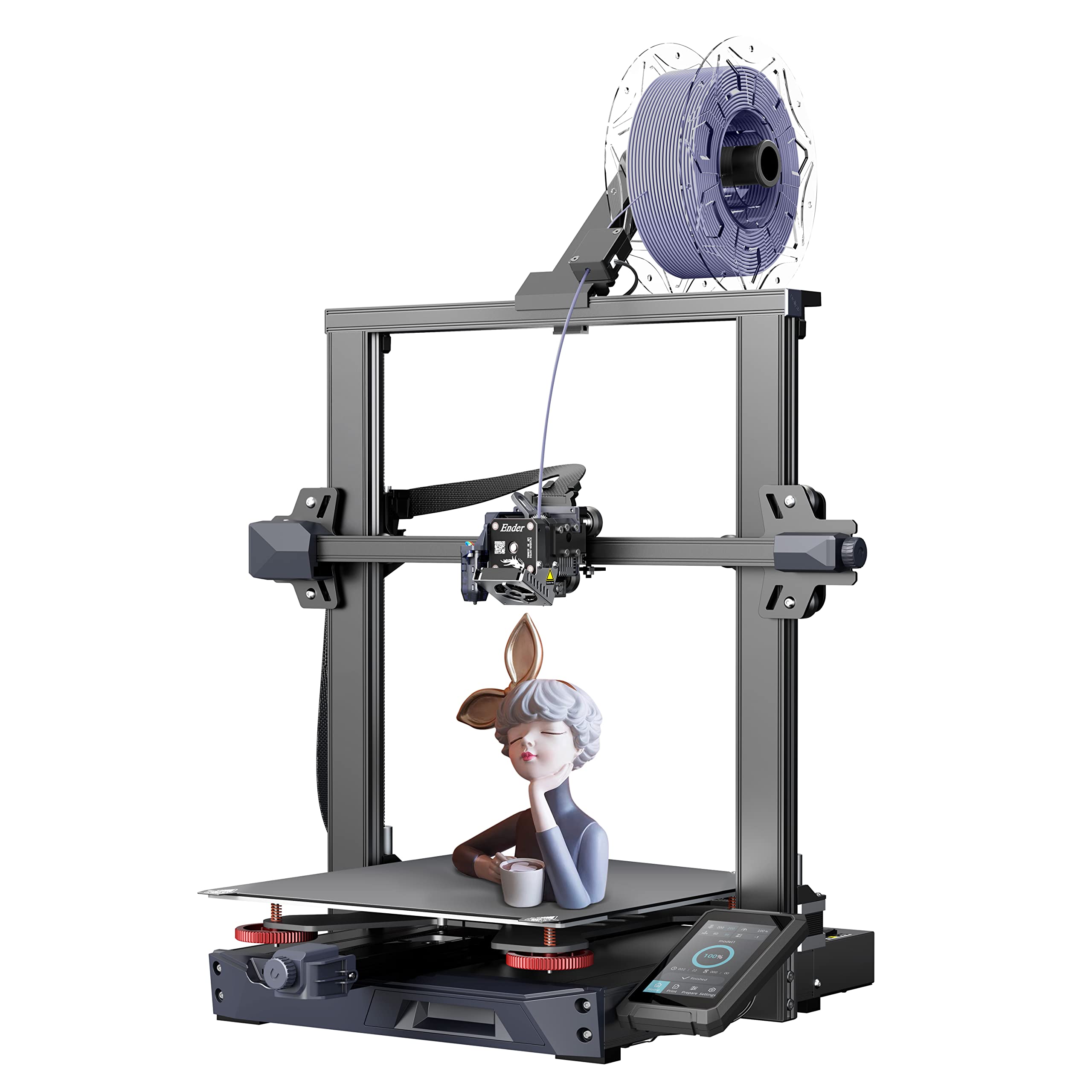Official Creality Ender 3 S1 Plus 3D Printer with Full-Metal Sprite Direct Extruder, Touch Screen, CR Touch Auto-Leveling, High Precision Double Z-axis, Silent Board, 11.8x11.8x11.8in Build Volume - Perfect for Home DIY Projects, Prototyping & Educational Use