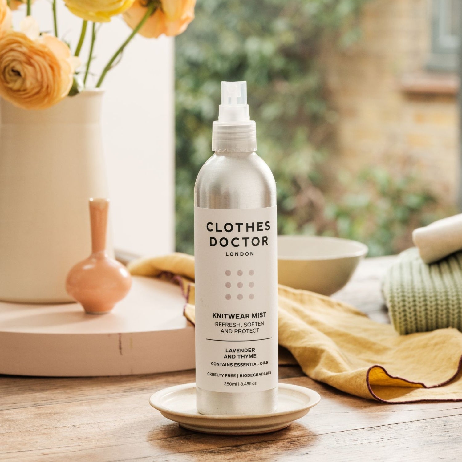 Premium Knitwear Mist - Lavender & Thyme Scented Fabric Spray (250ml) | Refresh & Deodorize Sweaters, Blankets & Home Textiles