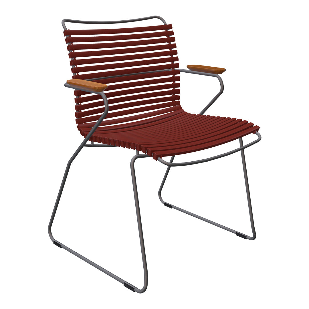 Click Outdoor Dining Chair with Armrests - Patio, Garden, Poolside & Backyard Seating - Weather-Resistant & Comfortable