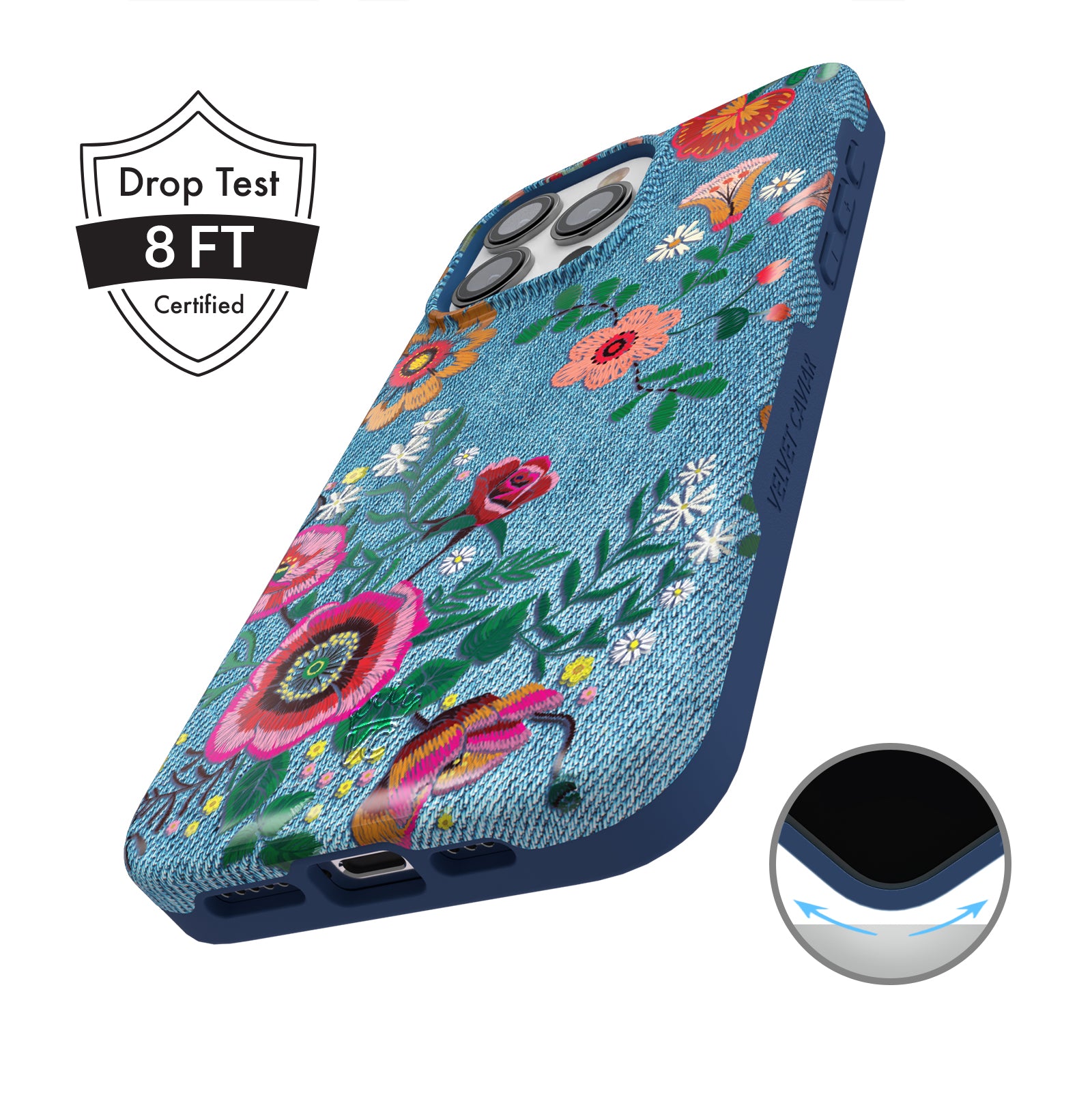 Floral iPhone Case - Stylish Protective Cover for iPhone 13/14/15 - Trendy Botanical Design for Women & Girls - Perfect for Everyday Use, Travel & Gift Giving