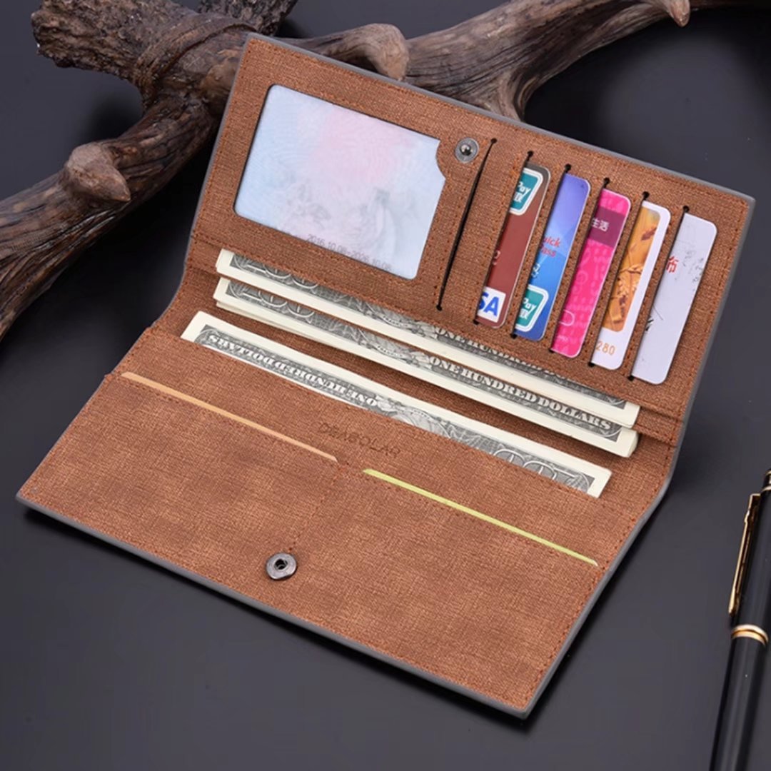 Slim Leather Bifold Wallet for Men - RFID Blocking Credit Card Holder & ID Organizer with Checkbook Slot | Perfect for Business, Travel, and Everyday Use
