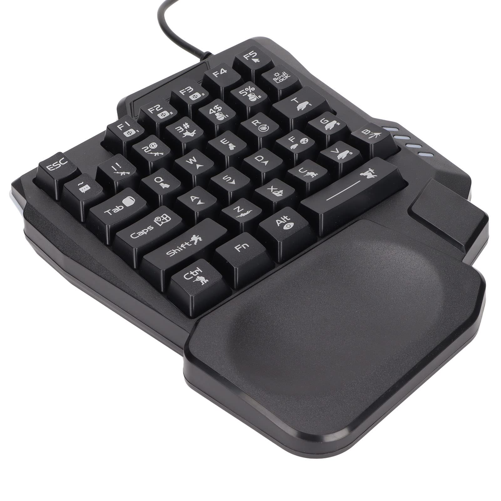 35-Key One-Handed Gaming Keyboard - Ergonomic Anti-Slip Waterproof Mechanical Keyboard for PC & Mobile Gaming - Perfect for FPS, MOBA & Esports