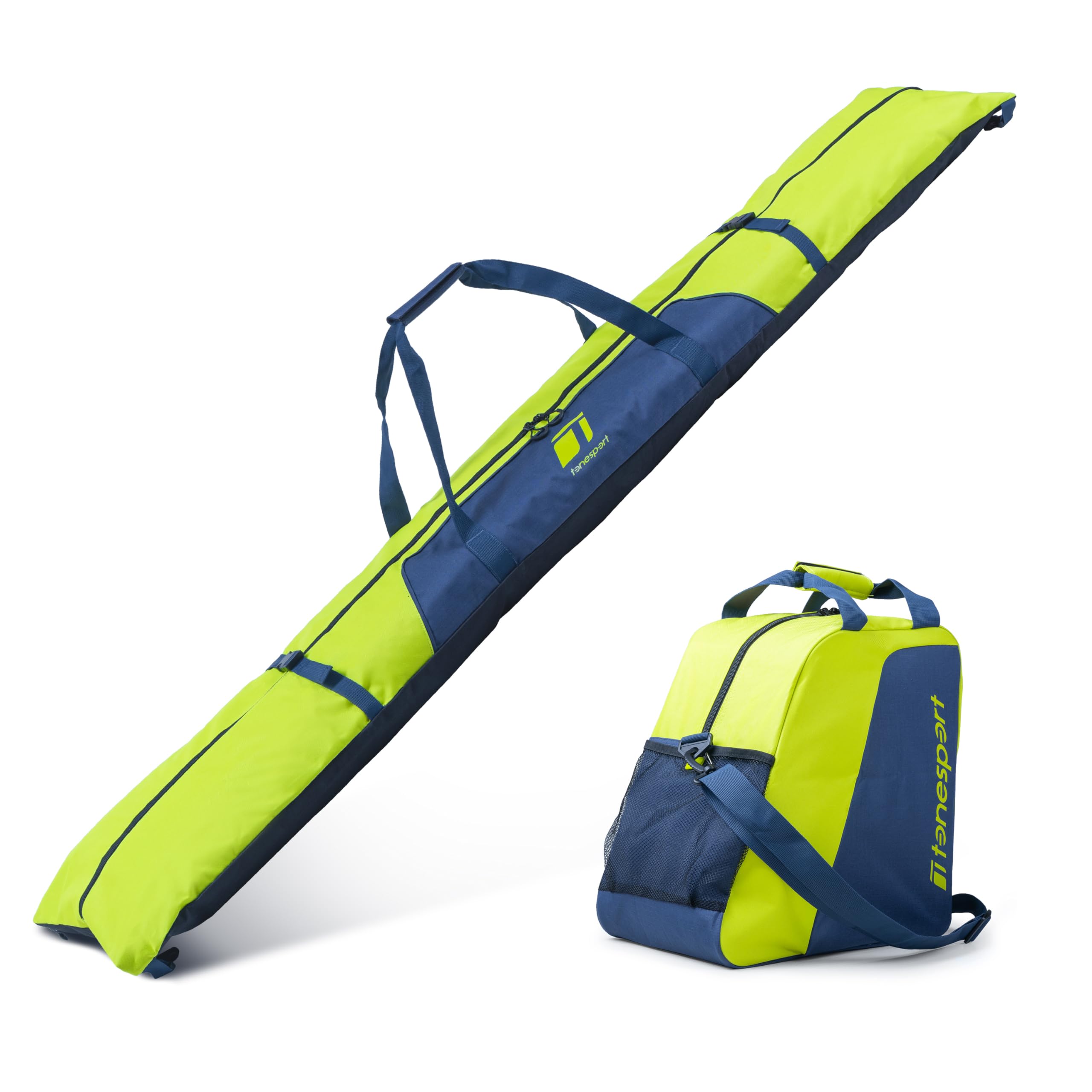 **Durable Ski Bag & Boot Bag Combo for Air Travel - Lightweight Unpadded Snow Ski Bag Fits Skis Up to 180cm - Perfect for Winter Sports & Ski Trips**