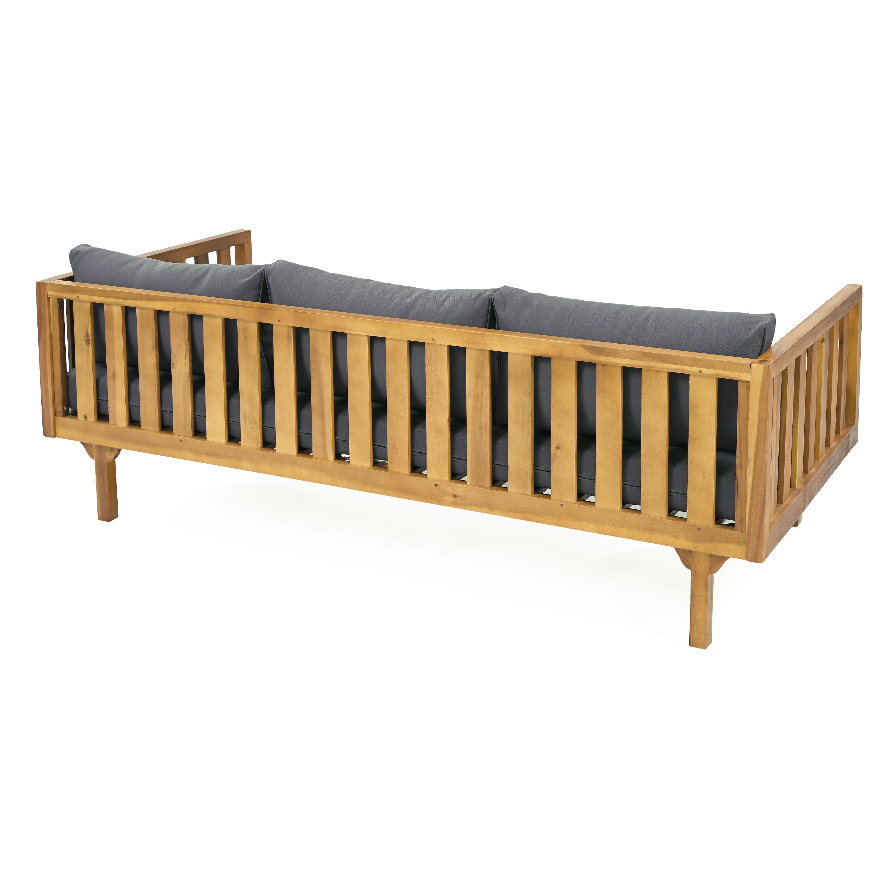 CLAREMONT 3-Seater Daybed in Dark Gray - Modern Sofa Bed for Living Room, Guest Room & Small Spaces
