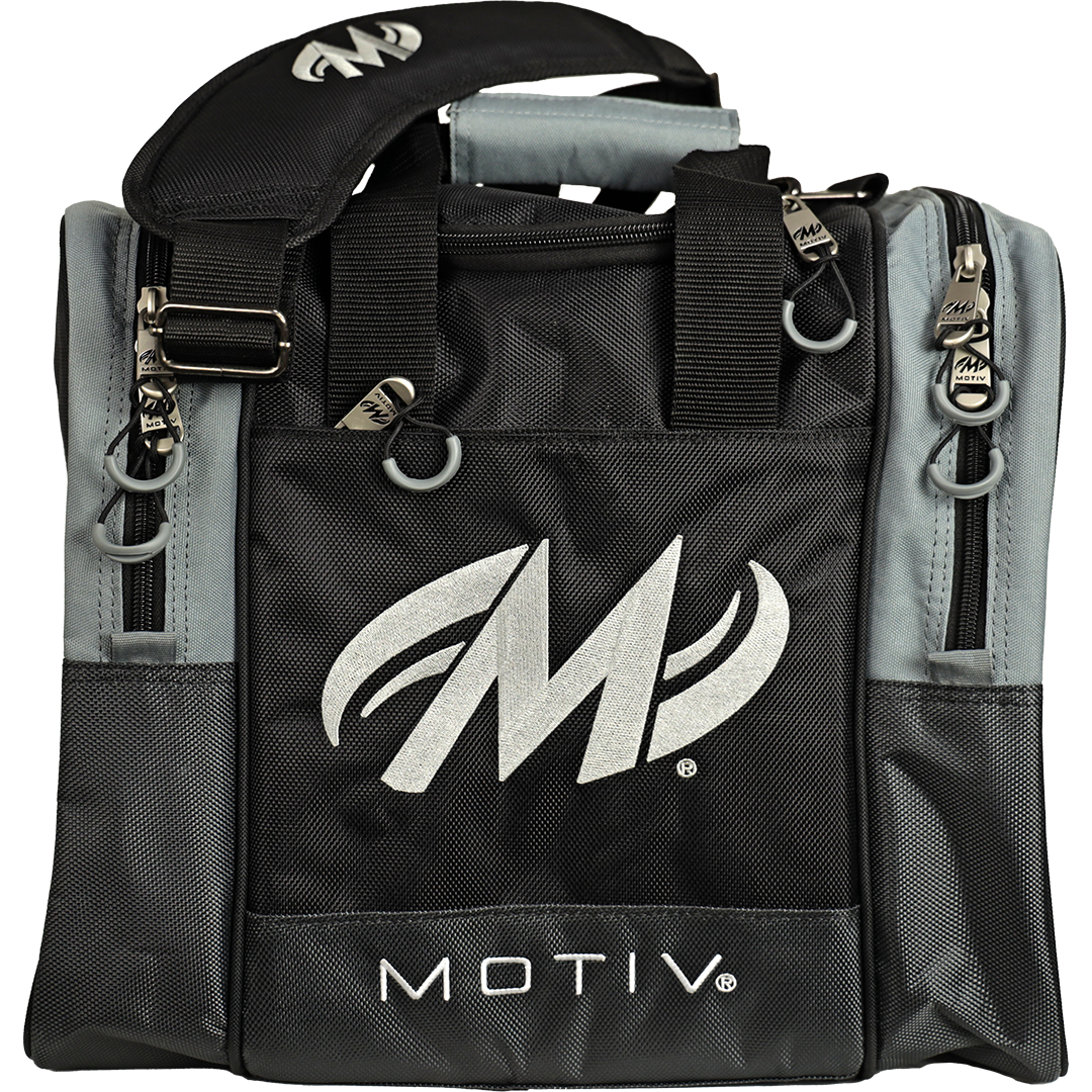 Motiv Shock 1 Ball Single Tote Covert Black Bowling Bag - Lightweight & Durable Bowling Accessory for League Play & Practice Sessions